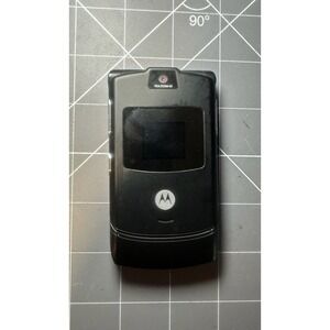 Motorola RAZR Black Flip Cell Phone VGA Camera 4X Zoom PARTS ONLY